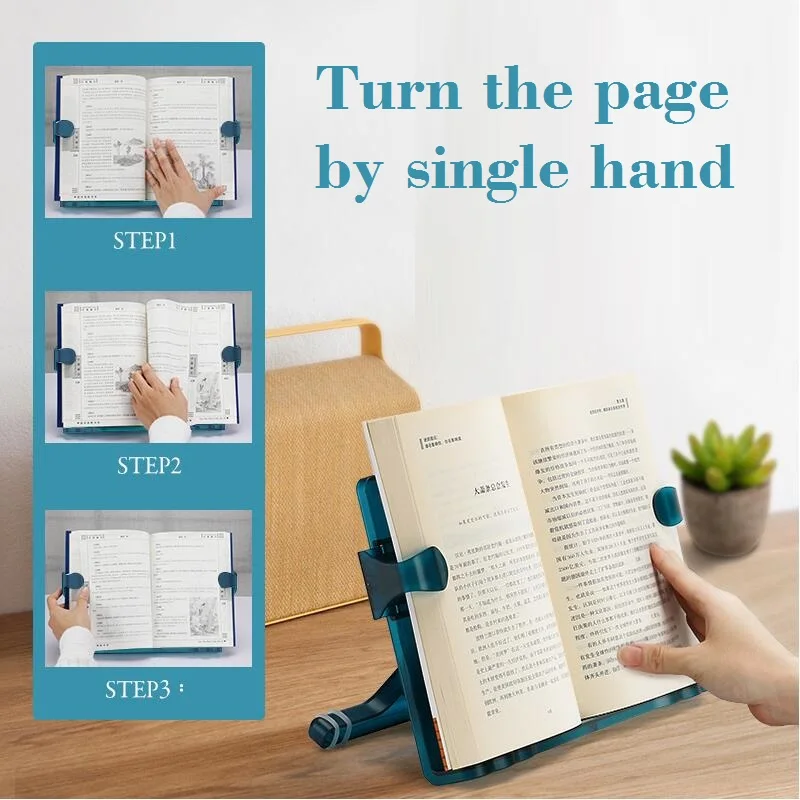  ABS Book Stand for Reading 180 Angle Adjustable and Portable Phone Book Stand; Plastic Stand Holder