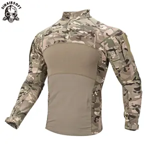 Новые мужские боевые рубашки, проверенная тактическая одежда, военная форма, камуфляжный костюм для страйкбола, охоты, армейский костюм, ды...