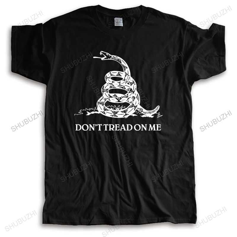 Футболка мужская с круглым вырезом хлопковая рубашка надписью Don't Beat on Me Gadsden