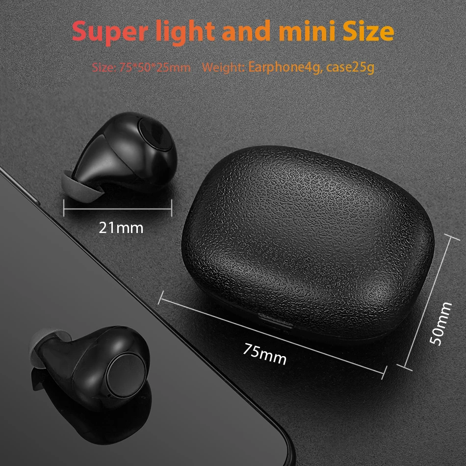 Мини беспроводные наушники V5.0 Bluetooth наушники 3D стерео беспроводные наушники Спортивная гарнитура с двумя микрофонами для всех мобильных телефонов