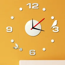 Напрямую от производителя стиль творческое зеркало настенные часы Cool Art 3D стикер настенные часы модные классические