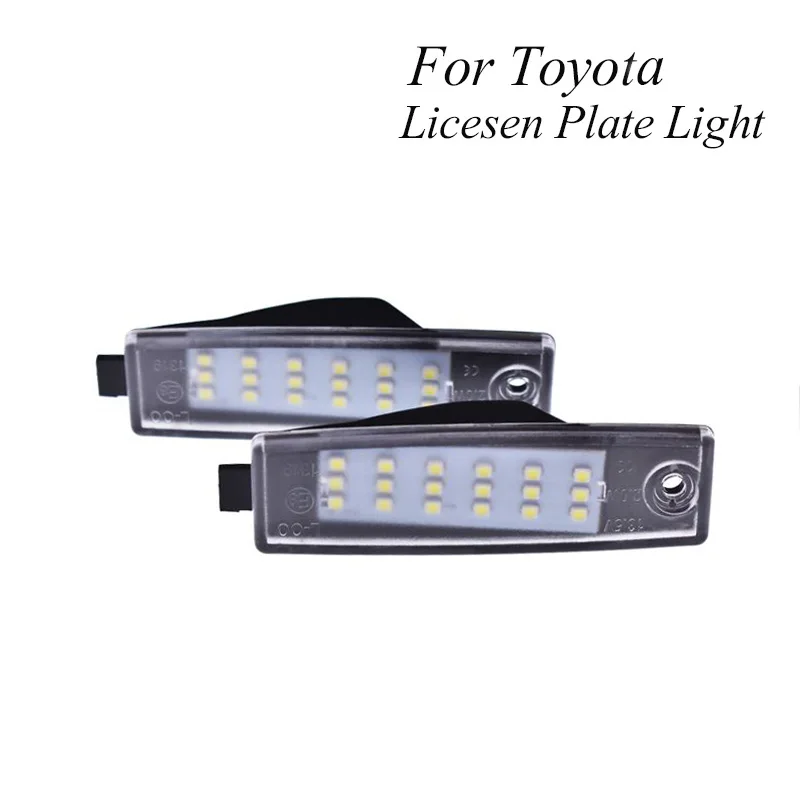 

Car LED License plate light for Toyota Harrier Hiace Highlander Kluger Land Cruiser RAV 4 Auto Light Number Lamp White