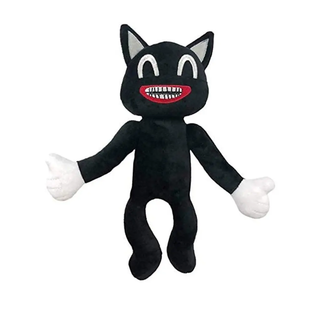 Tanie Syrena głowa pluszowa zabawka Anime Plushie czarny kot kreskówkowy pluszaki lalka Horror sklep
