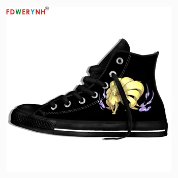 

Canvas Sneakers Design Pocket Monster Ninetales Anime Cartoon Casual High Tops Shoes