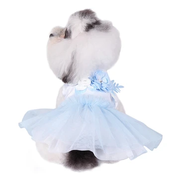

Pet Spring Summer Bubble Skirt Puppy Dogs Flowers Dress Suit Pet Wedding Dress Skirt Puppy Clothing New 2020
