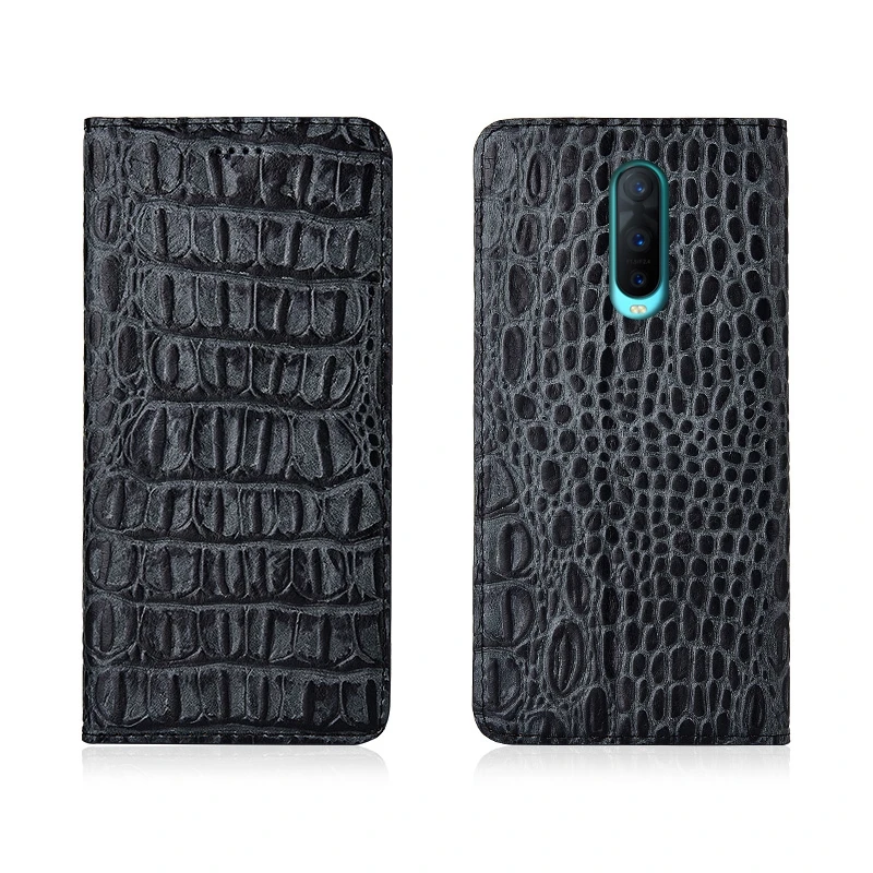 

Crocodile Back Pattern Genuine Real Leather Magnetic Flip Phone Bag For OPPO R17 Pro/OPPO RX17 Pro/OPPO RX17 Neo Phone Case Capa