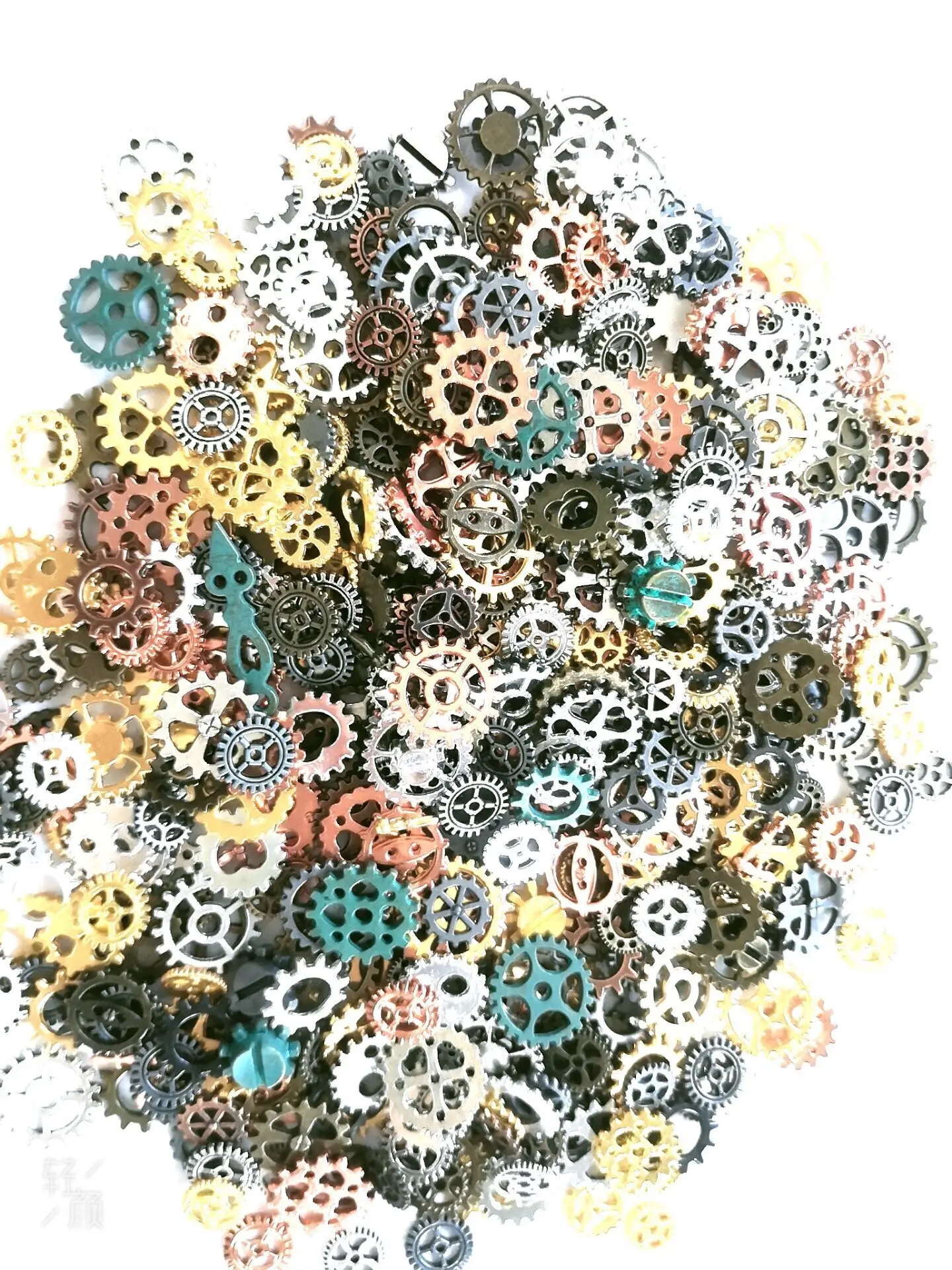 Hot sale 50g size 8-15mm 12-color steampunk charm mini gear pendant antique bronze DIY metal jewelry making | Украшения и