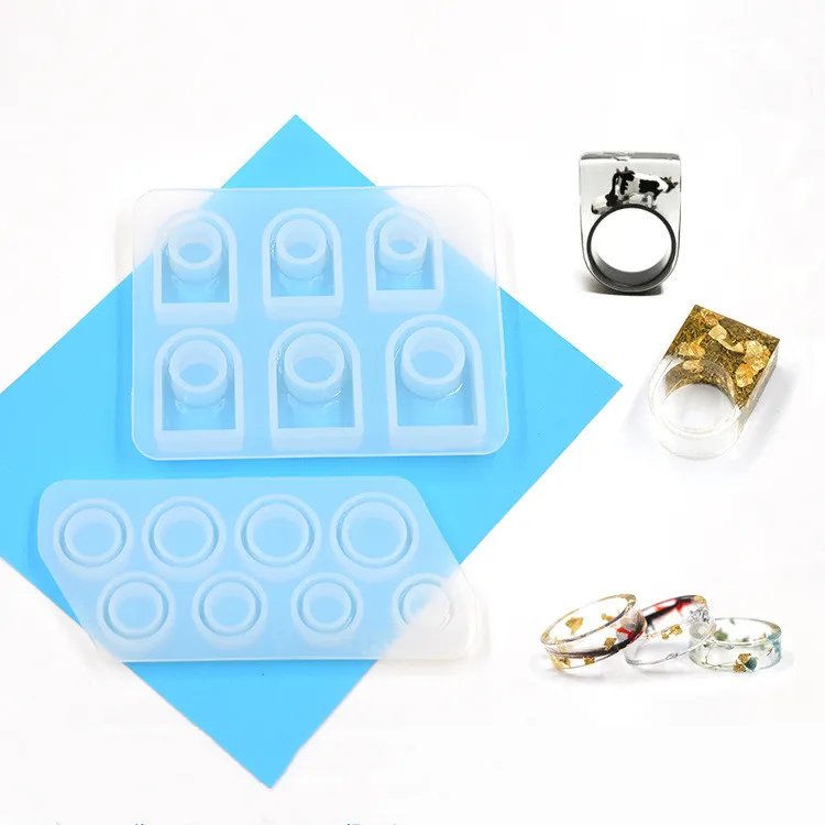 1pc Crystal Drop Glue Finger Ring Silicone Mold Resin Mould for jewelry making DIY tool Crafts epoxy resin molds dm115 5pcs handmade resin ring mold set pack for handmade diy making jewelry silicone mold epoxy mould