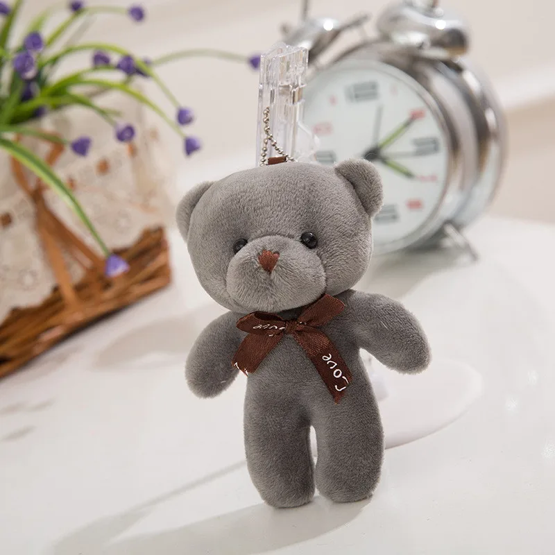 12 см kawaii плюшевый брелок милый медведь мягкие игрушки мини кукла брелок для автомобиля сумка маленькая Подвеска Игрушка в виде животного кролик брелок подарки