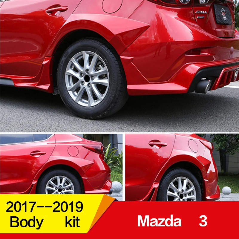 Подходит для mazda 3 обвес крыла 15 16 17 18 19 лет седан Воздухозаборники вентиляционные крышки автомобиля refitt широкий кузов аксессуары 4 шт