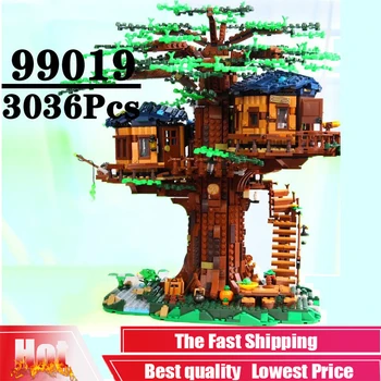 

3036Pcs Ideas Tree House Playset The Biggest Creator 21318 Street View Model Building Blocks For Children Toys 99019 SX6007