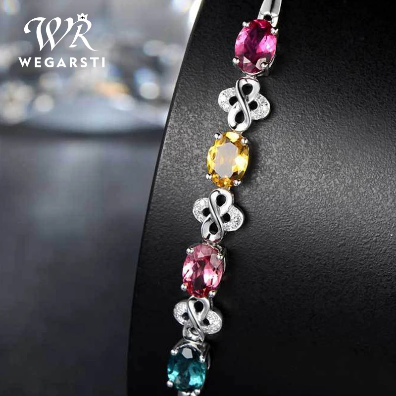 WEGARASTI, серебро 925, ювелирный браслет, модный, роскошный, драгоценный камень, женский браслет, 925 пробы, серебряный браслет, свадебные, вечерние, подарок