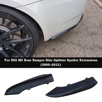 

K Style Carbon fiber Rear Bumper Side Splitter Spoiler Extensions For BMW E92 E93 2Door M3