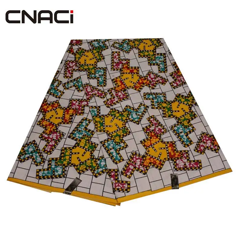 

CNACI New 2019 Ankara Wax Fabric Tissu Africain Batik Wax 6 Yards/Piece African Print London Wax Ankara Clothing For Lady Dress