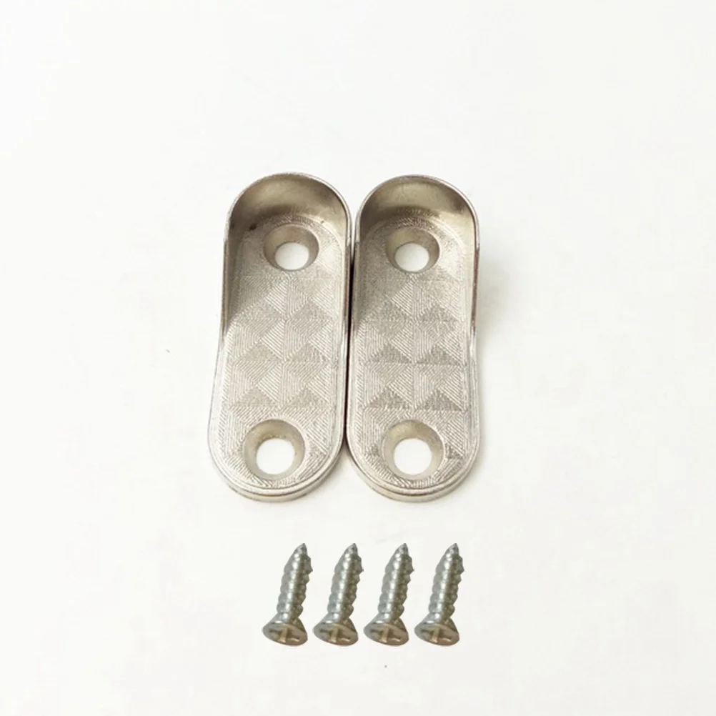 6Pcs Oval Closet Rod End Supports Furniture Accessories Wardrobe Tube