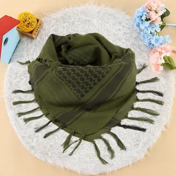

Outdoor Arabian Square Scarf 2020 Autumn Winter Unisex Warm Bib Men and Women Plaid Printed Tassel Cotton Turban Scarves