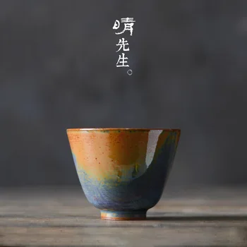 

Jindezhen Pure Manual Wood Color Fambe Sip Tea Cup Ceramics Single Cup Master Cup Tuba Kungfu Online Teacup Pu'er Tea Cup