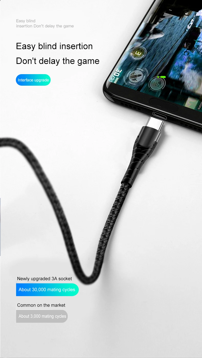 USB C кабель светодиодный Micro USB кабель для быстрой зарядки для Samusng Xiaomi type C зарядный адаптер Шнур для передачи данных для мобильного телефона Microusb