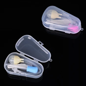

Newborn Baby Safety Nose Cleaner Kid Vacuum Suction Nasal Aspirator Set Medicine Dropper Accessories Infant Child Flu Protection