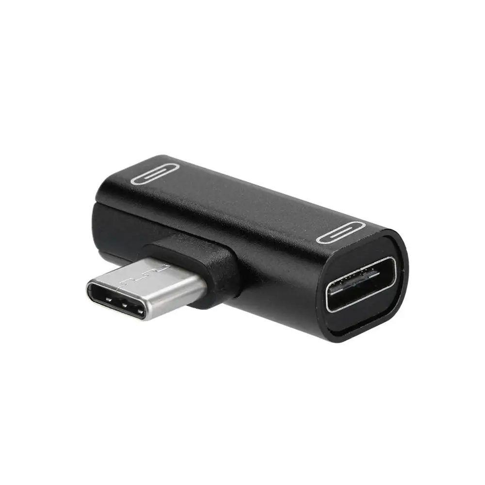 

FFFAS 2 in 1 Double Type-C Female Turn Type-C Male Charging Portable Connect Adapter OTG Converter for Huawei P10 Xiaomi 6
