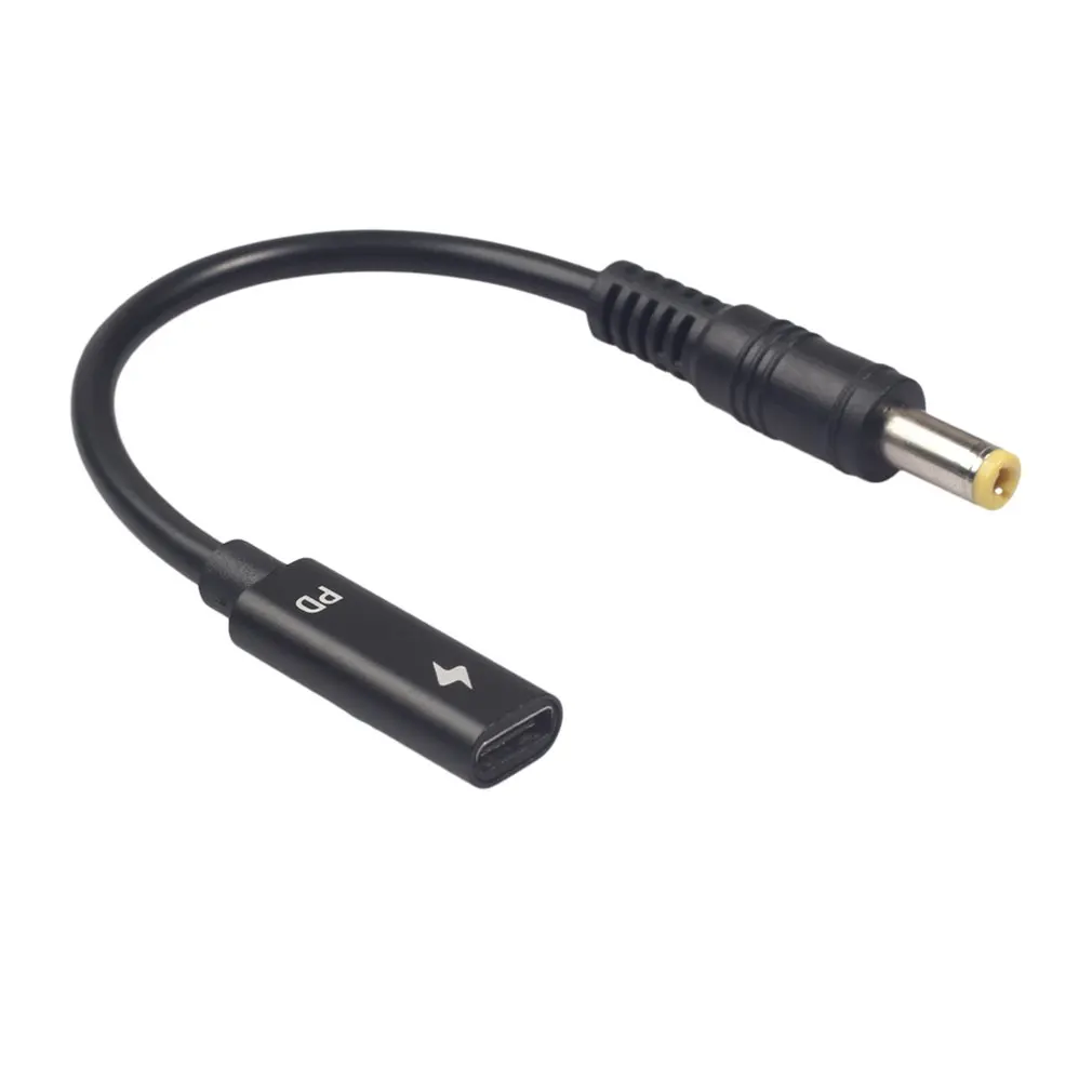 

Type C Female to 5525 Male Power Adapter Cable with PD Chip For Laptop Charger