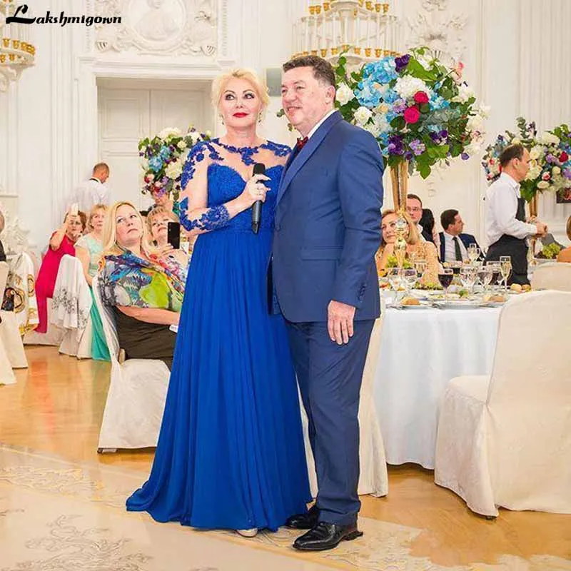 Elegante Chiffon Lange Moeder Van De Bruid Jurken Sheer Mouwen Lace Lovertjes Bruiloft Gast Jurk Vrouwen Avond Party Wear Elegante Chiffon Lange Moeder Van De Bruid Jurken Sheer Mouwen Lace Lovertjes Bruiloft Gast Jurk Vrouwen Avond Party Wear