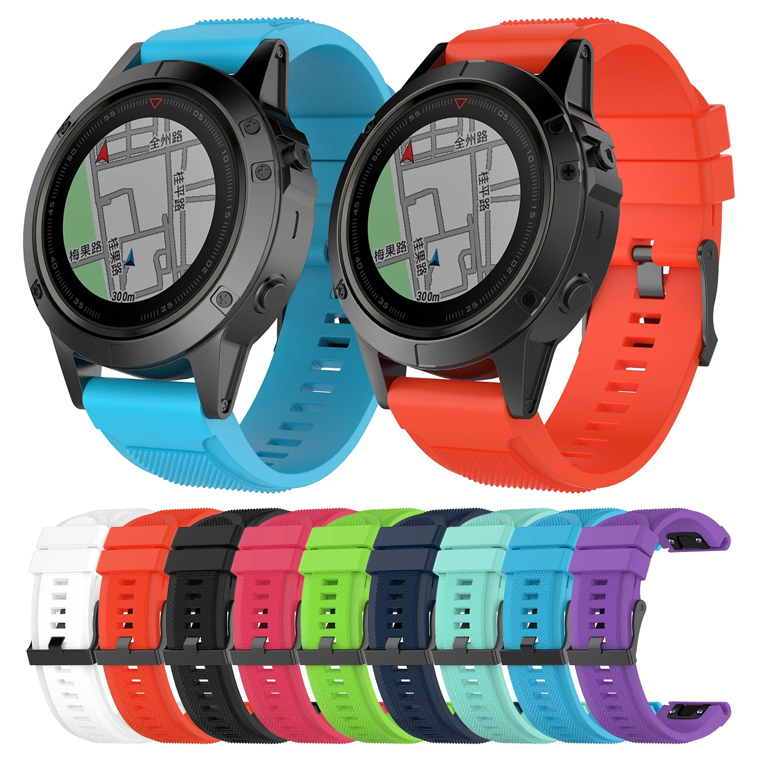 Подходит для Garmin Fenix 6X/fenix5X/fenix3 HR/D2 силиконовый ремешок для MK1 спуск браслет 26 мм