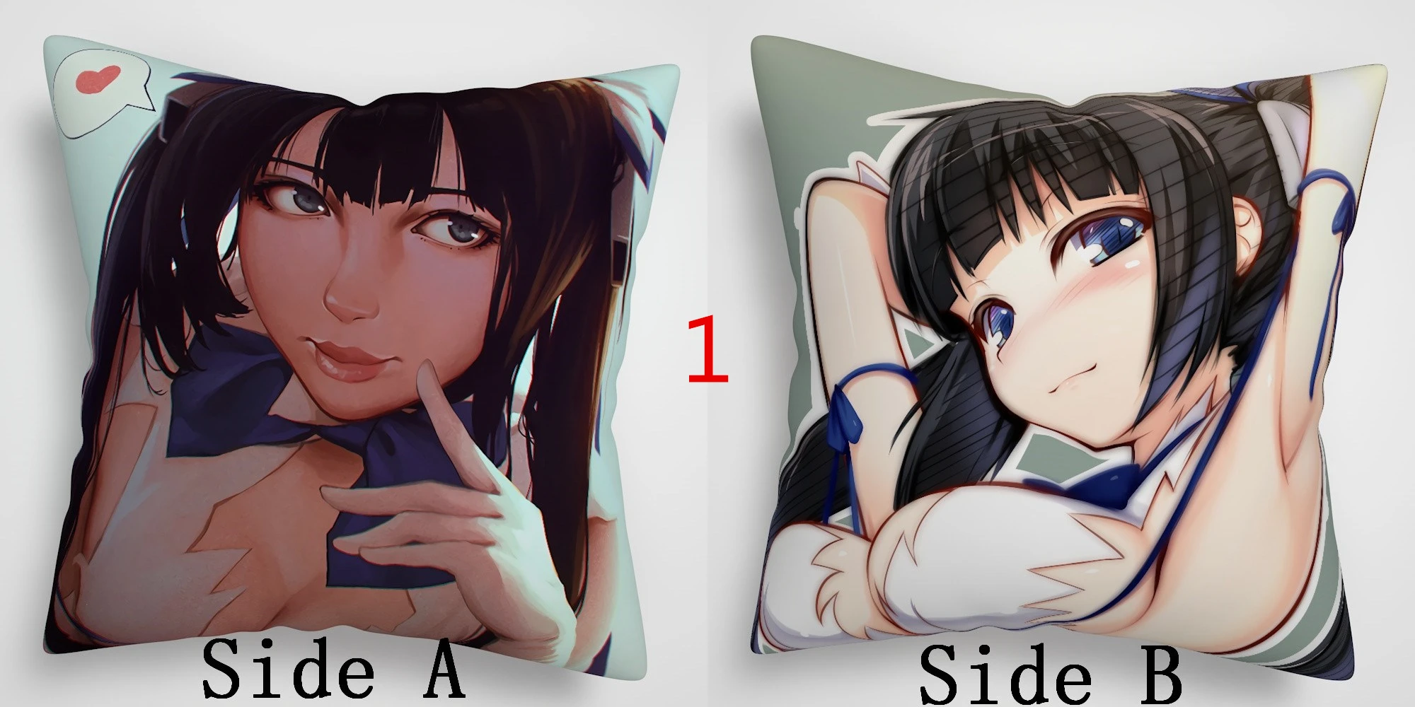 1 Danmachi Hestia Aiz Liliruca Freya аниме Двусторонняя диванная подушка крышка - Цвет: 1