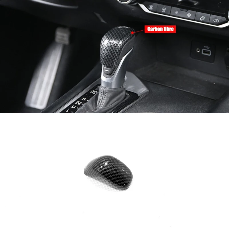 ABS-Chrome-Carbon-fibre-For-Nissan-Versa-2019-2020-Accessories-Car-gear-shift-lever-knob-handle