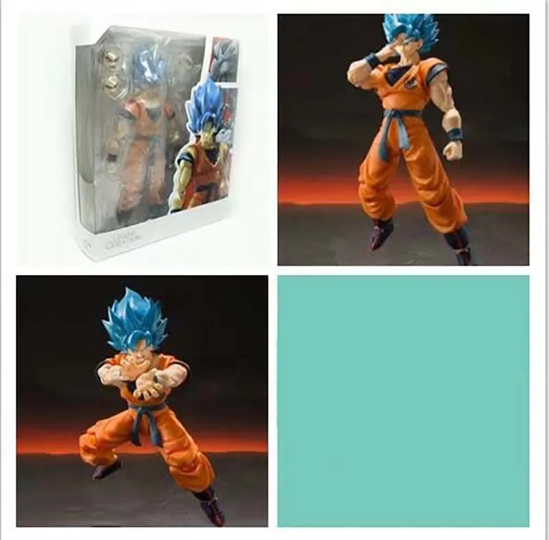 Dragon Ball Z Goku Figure Toy, 20 ° Aniversário, Cabelo Azul, Goku Super  Saiyajin Figura, Forma De Batalha, Modelo De Decoração, Presente De Férias