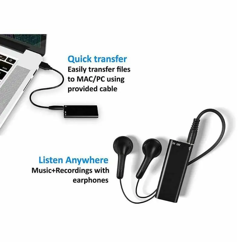 Маленький и легкий цифровой USB Flash Sound recorder 8 ГБ диктофон записывающая ручка MP3-плеер Drop Shiiping