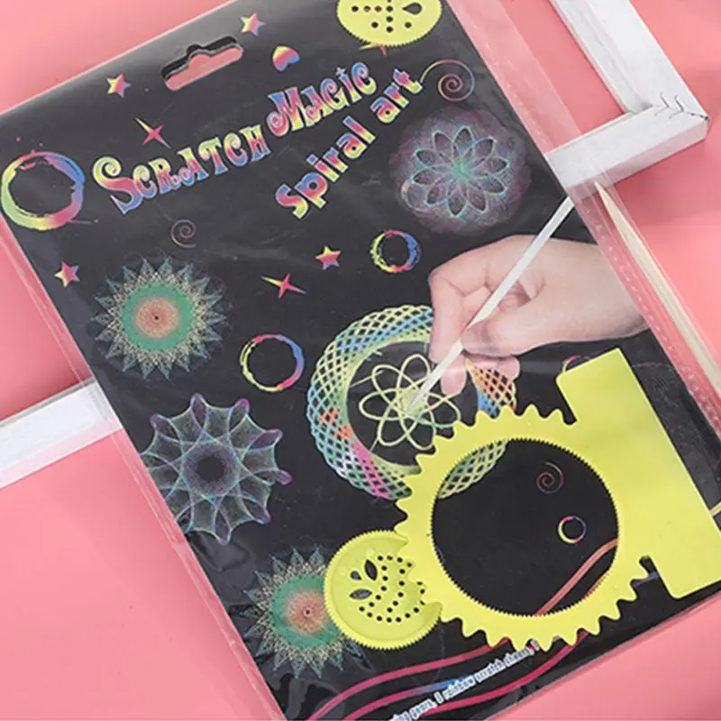 Детские игрушки для рисования царапина Радуга художественная коробка мини-заметки креативная ручная работа краска и царапина детская головоломка скребок бумага
