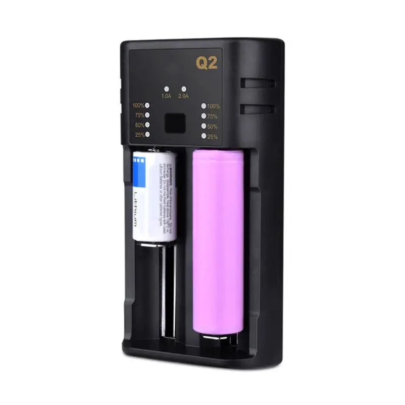 2 2 слота USB быстрое зарядное устройство для 18650 20700 21700 26650 18350 10500 AA/AAA перезаряжаемый литиевый