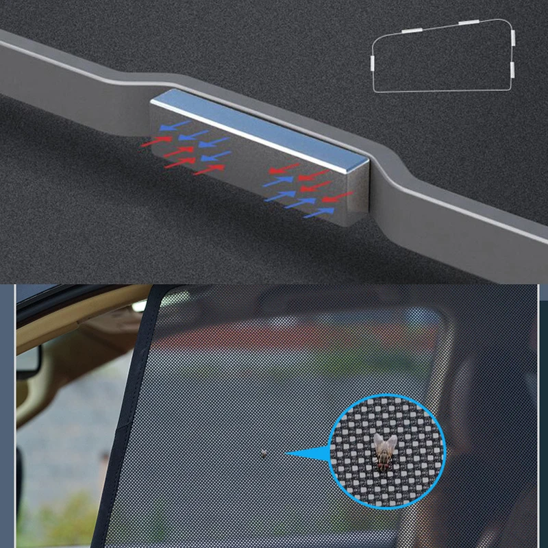 For Nissan Patrol Y62 Armada 2015 2018 2019 2020 Magnetic Car Sunshade Mesh Sun shade Side Window Sun Visor Sunscreen Insulation