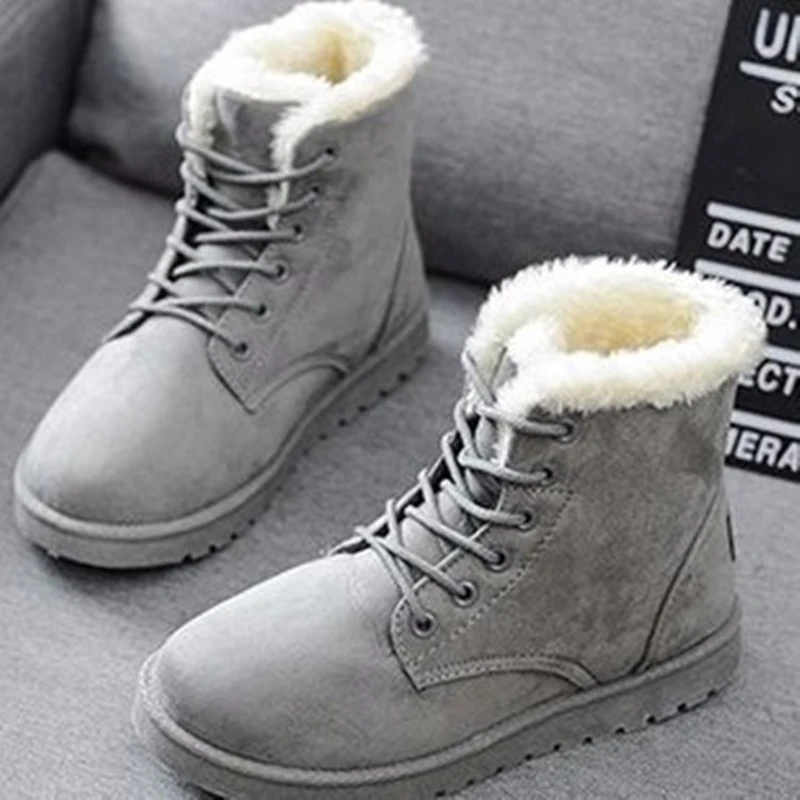 

2019 Winter New Snow Boots Warm Fashion Brand Shoes Women Shoes Female botas mujer Warm Boots Plus Velvet Ladies Ankle Boots