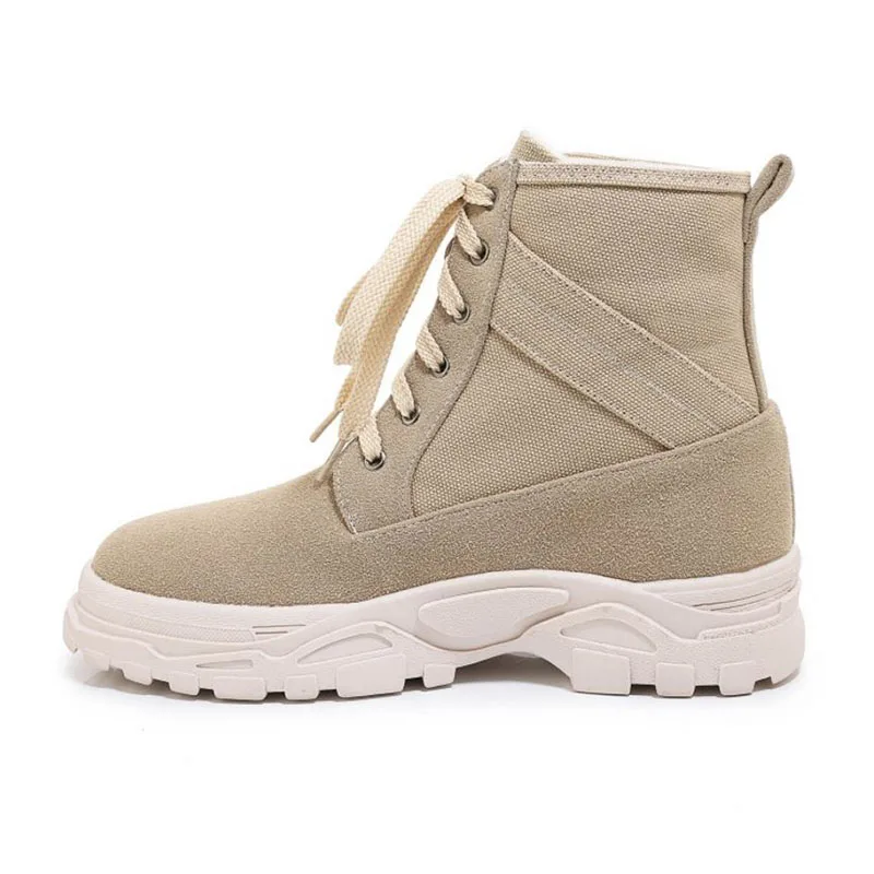 Najtaniej Taoffen 2020 kobiety Plus rozmiar 29 43 kostki buty platformy krzyż pasek moda Retro zimowe buty na co dzień codzienne buty obuwie