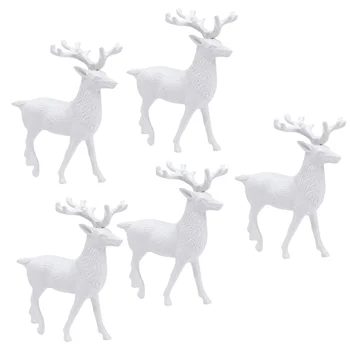 

1 Set 3 Pcs Christmas Decorations White Deer Adornments Christmas Supplies