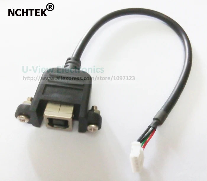 USB 2.0 B Female Socket Printer Panel Mount to Pitch 2.0mm 5Pin Housing PCB Motherboard Cable 25CM副本