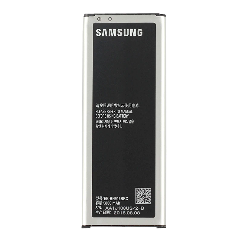samsung высококачественный EB-BN916BBC аккумулятор для samsung GALAXY NOTE4 9109V N9108V N9106W N9100N NOTE 4 с NFC 3000mAh