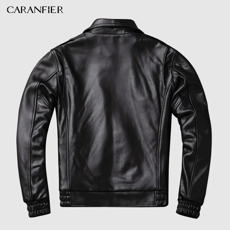CARANFIER Air Force Flight куртка телячья кожа толстая кожаная куртка мужская пилот пальто летчик-бомбардировщик куртка мужское зимнее пальто
