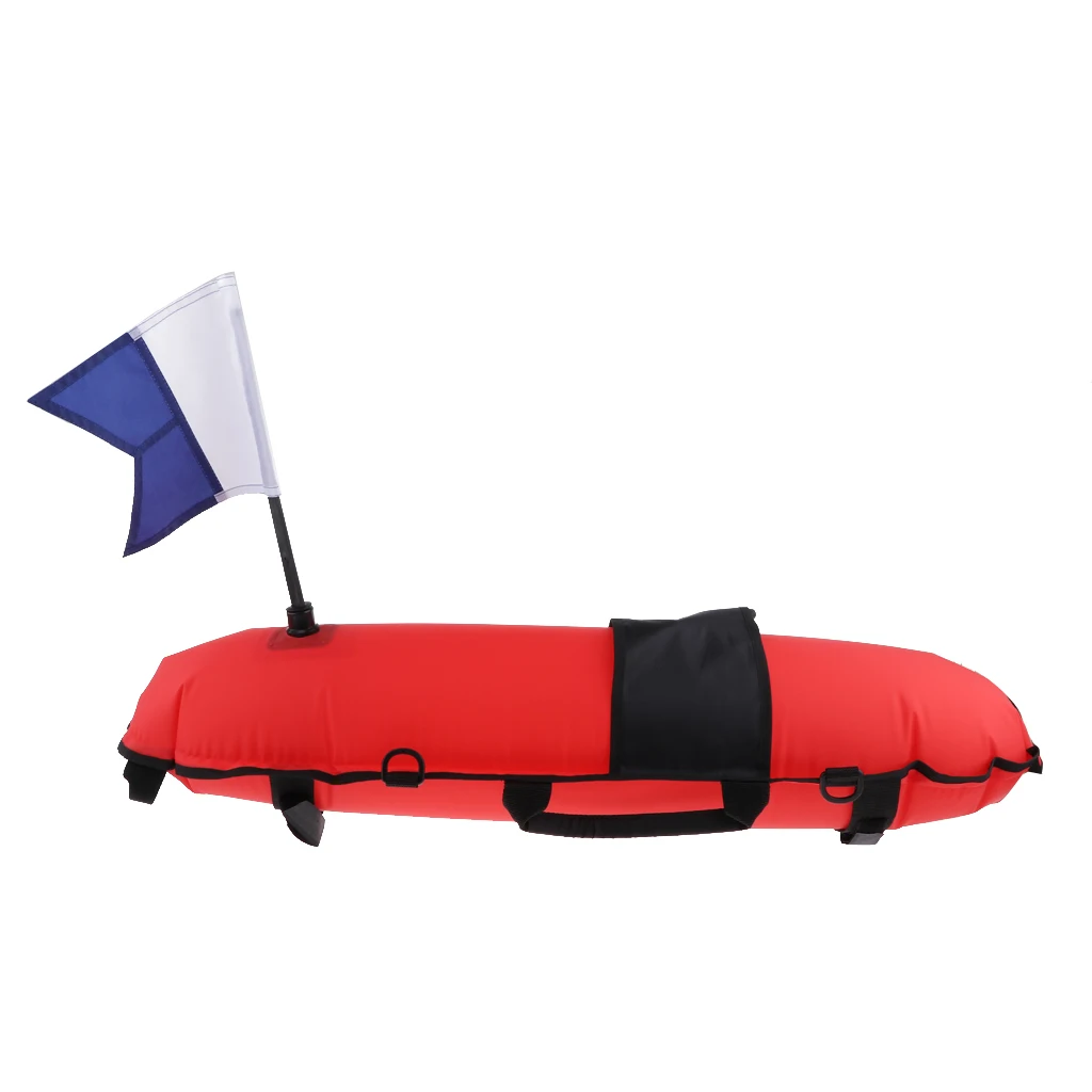 Pro Inflatable Scuba Diving Buoy Floater & Dive Flag for Freediving / Spearfishing / Snorkeling Safety Marker Marking Equipment