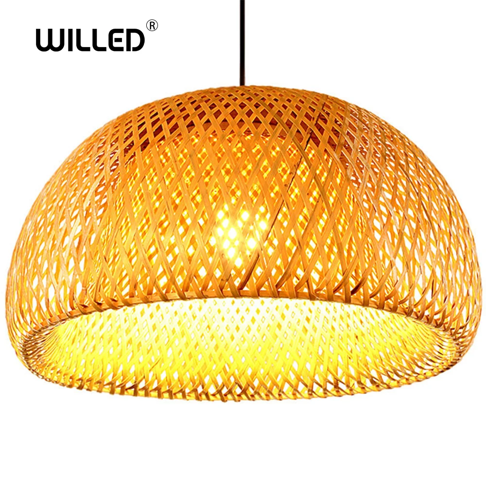 

Chinese Handmade Pendant light Bamboo nest antique E27 lamps lanterns for teahouse living room hotel restaurant aisle Lamp
