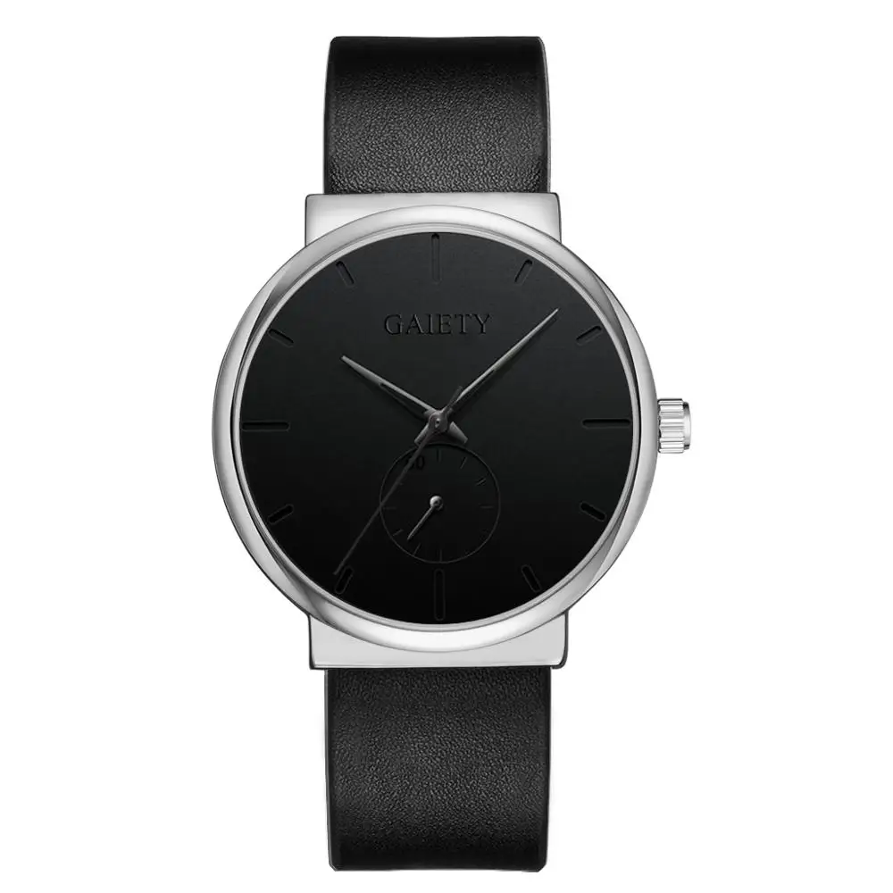 Silver Мужские часы, повседневные, спортивные, минималистичные, montre homme, кварцевые наручные часы, кожаные часы, Relogio Masculino erkek kol saati - Цвет: Silver
