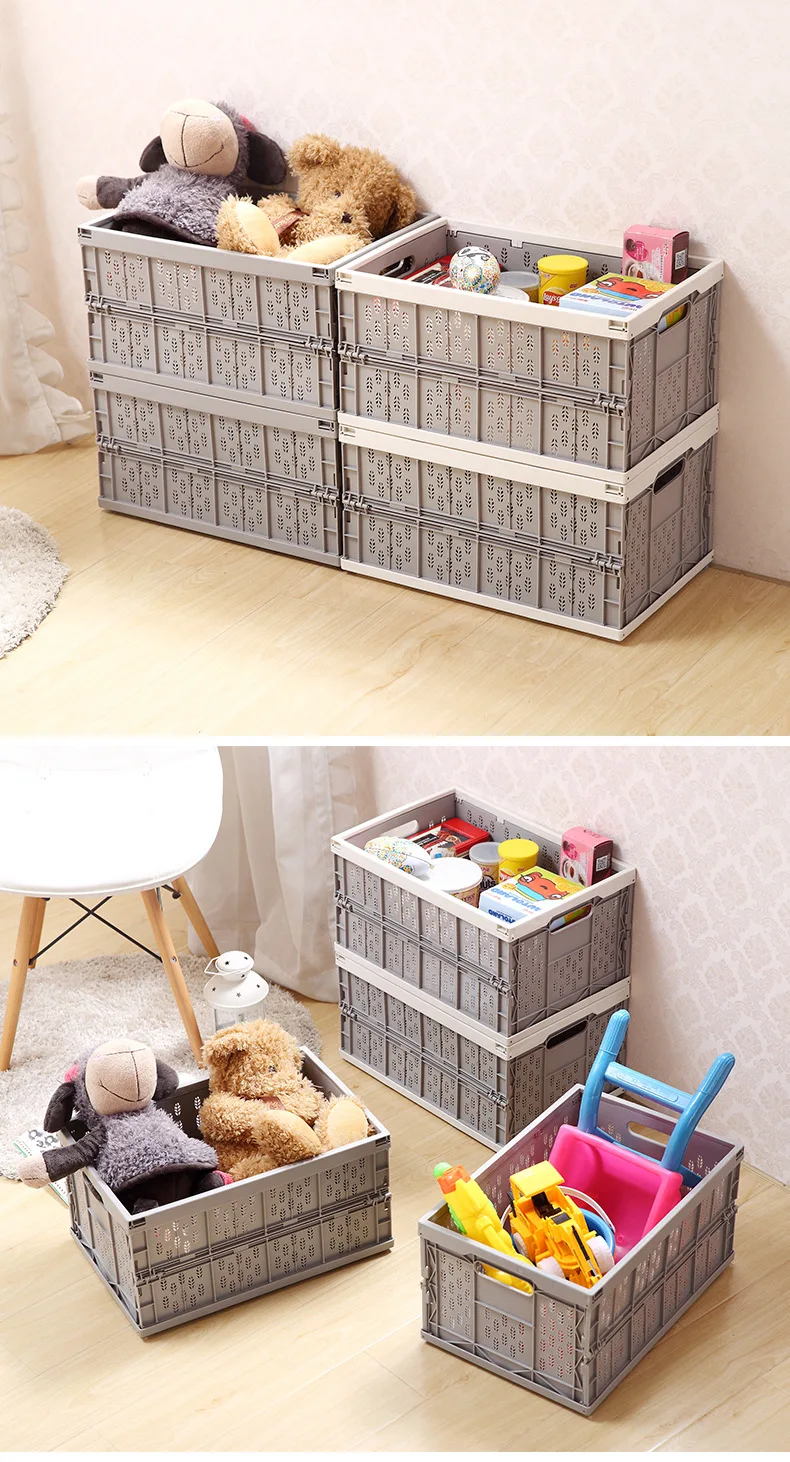 

Multifunctional Portable Plastic Folding Car Clothing Storage Fruit Basket Food Storage Storage Box Car Storage Box