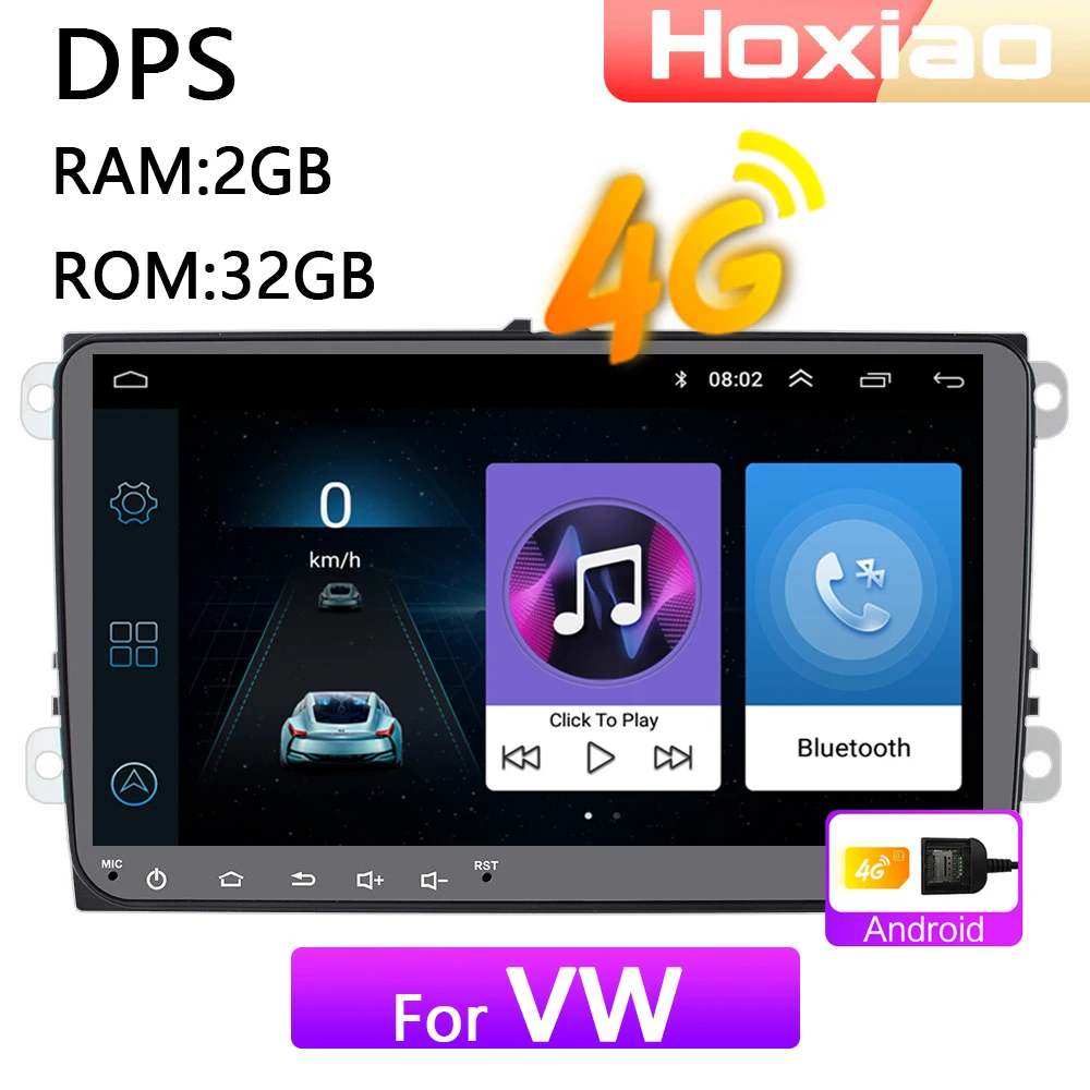 Автомобильный мультимедийный плеер 4G Android 8 1 для VW Volkswagen Golf Polo Tiguan Passat b7 b6 Skoda Octavia