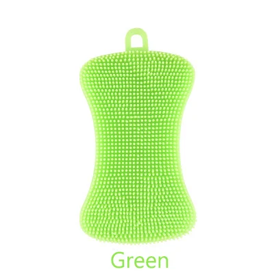 Green Чистящая щетка для мытья посуды, теплоизоляция, многоцветная посудомоечная машина, многофункциональная ткань для мытья мыла - Цвет: Green