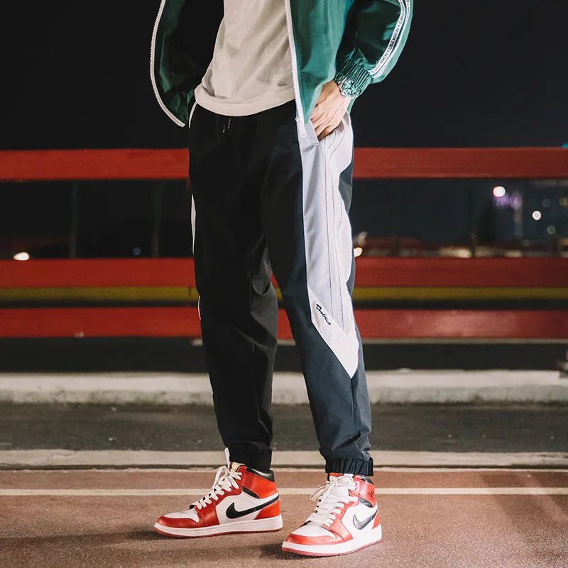 

2020 Spring Main Push Large Size Night View Webbing Embroidered Casual Gymnastic Pants M-5x Hk68-