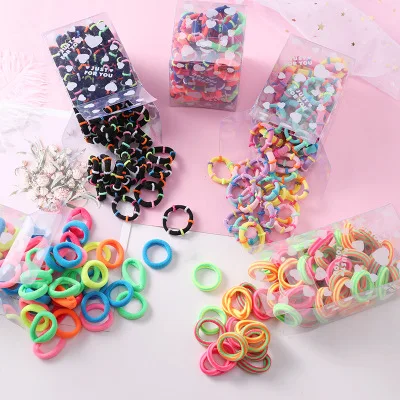 

50PCS/Set 3CM Girls Children Small Ring Rubber Band Kids Cute Elastic Hair Band Ponytail Holder Scrunchie Kid Hair Accessories