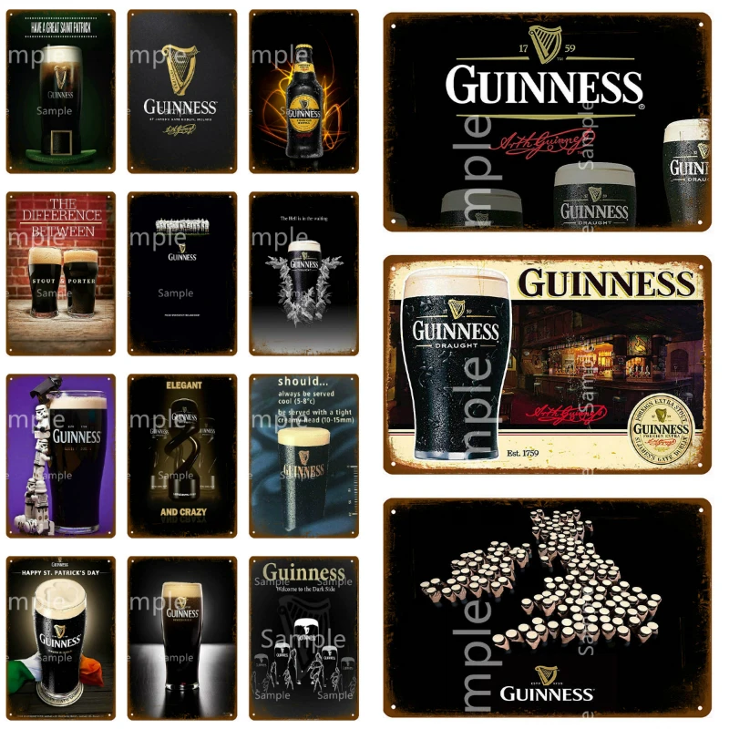

Inn Signage Guinness Barrel Plaque Metal Vintage Tin Sign Pin Up Shabby Chic Decor Metal Sign Vintage Bar Decoration Metal