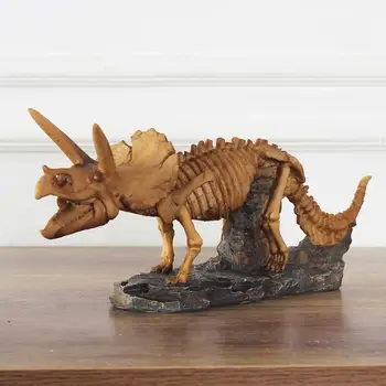 

JURASSIC WORLD PARK TRICERATOPS SKELETON FOSSIL SCULPTURE DINOSAUR SKULL STATUE /DINOSAUR TOY MODEL ACTION FIGURE COOL GIFT